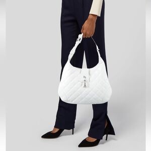Sold - takladios - Burberry Quilted Hobo White Leather EUC